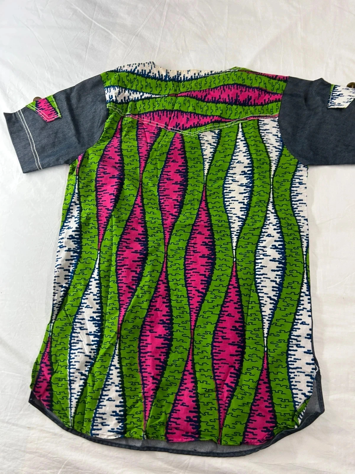 Vintange traditionele jurk met veelkleurige print – photo 13